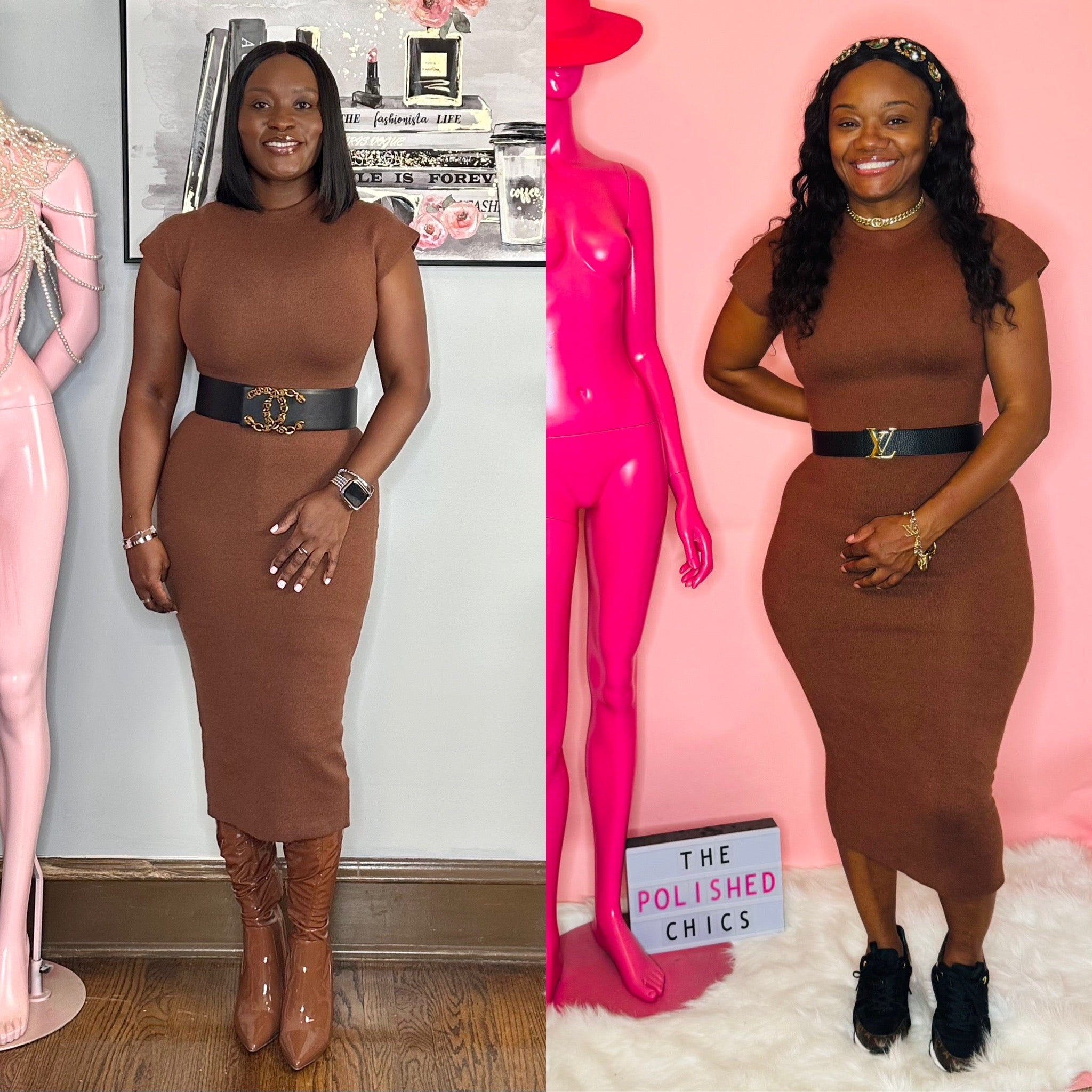 Luxurious Viscose Bodycon Midi Dress | TPC Women's Fashion LARGE Luxurious Viscose Bodycon Midi Dress | TPC Women's Fashion LARGE